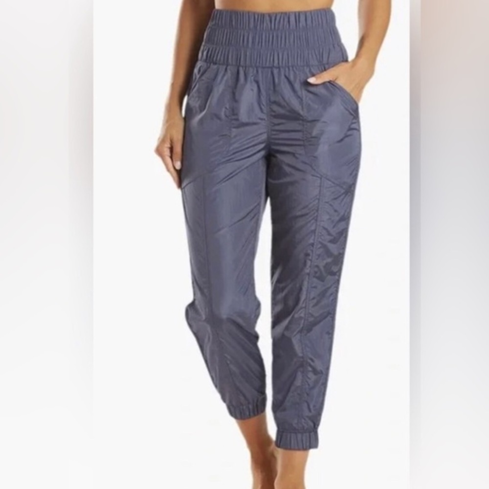 Free People The Way Home High Waist Joggers in Deep Sea size large brand new